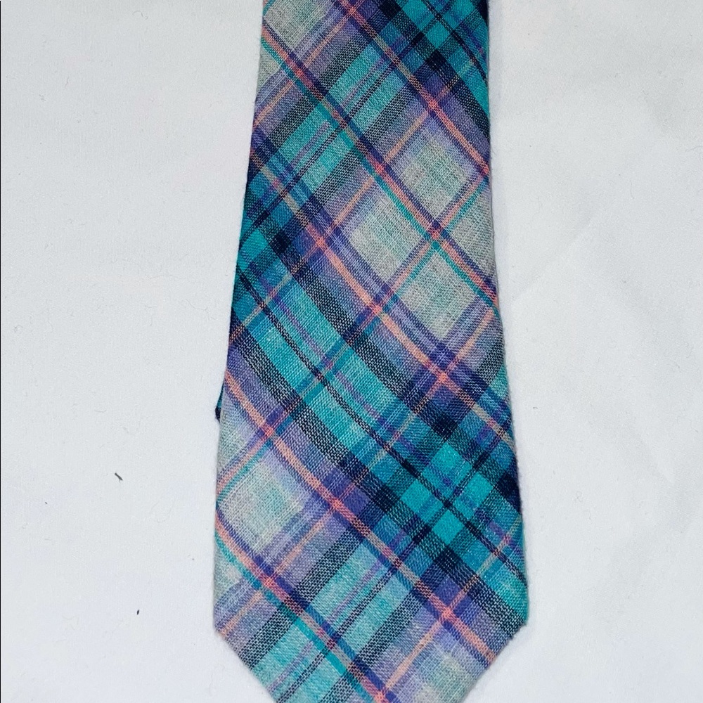 Plaid Cotton necktie